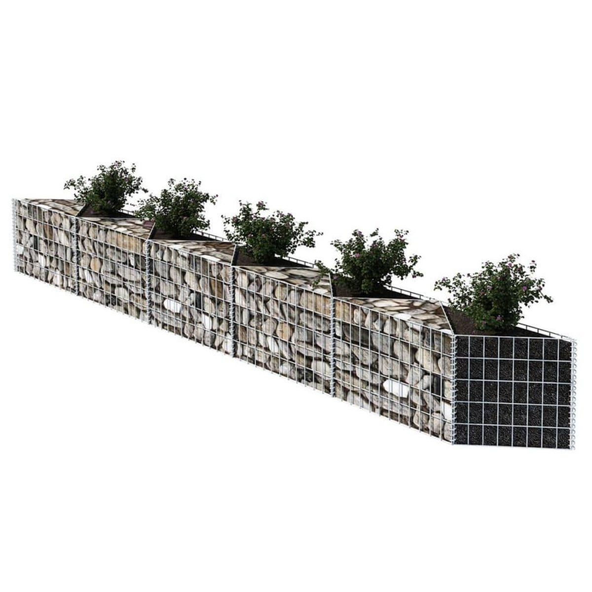VIDAXL Panier de gabion Acier galvanise 300x30x50 cm
