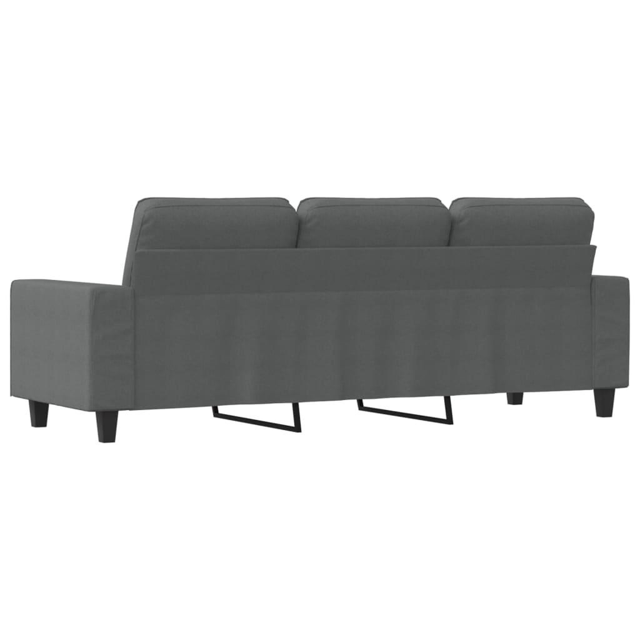 Voir la diapositive 5 : VIDAXL Canape a 3 places Gris fonce 180 cm Tissu