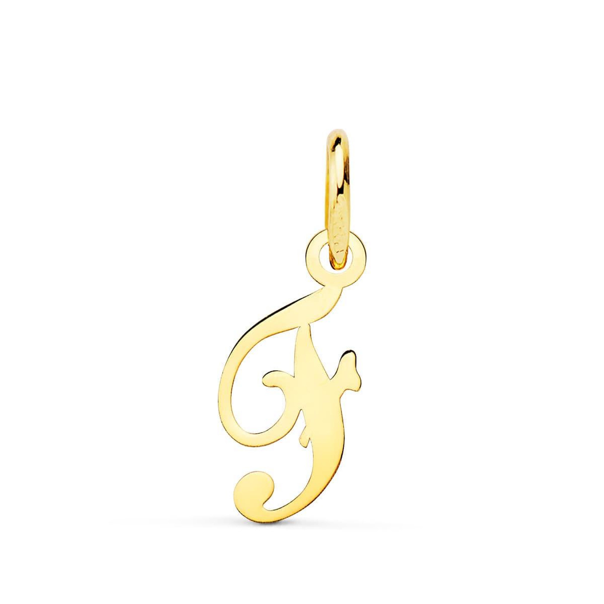 L'ATELIER D'AZUR Pendentif Lettre  F  Or 750 Jaune - Chaine Offerte