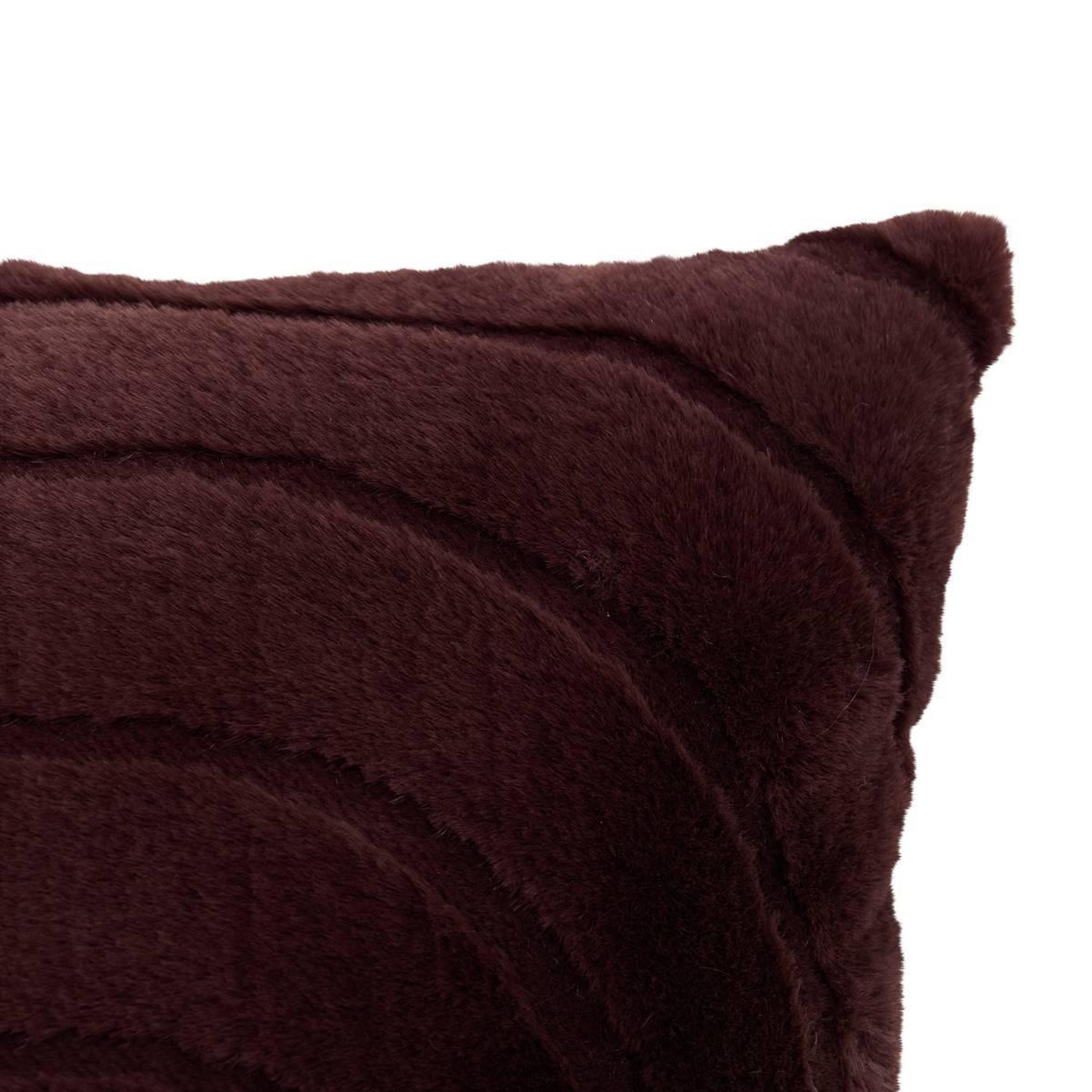 Voir la diapositive 2 : ATMOSPHERA Coussin imitation fourrure  arka  45x45cm marron