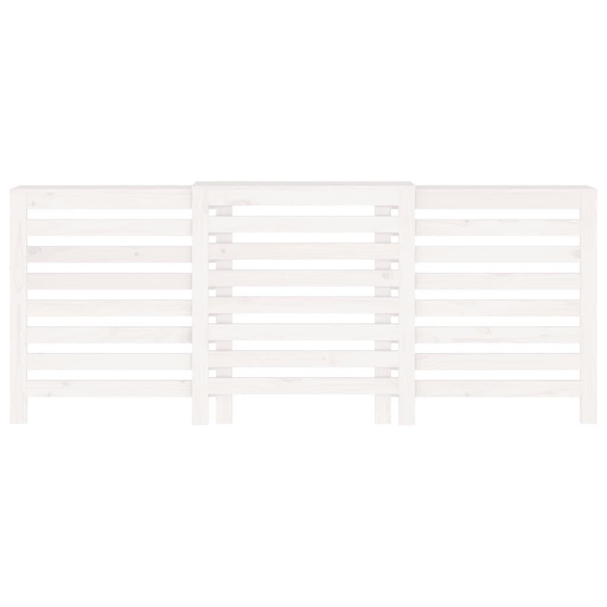 Voir la diapositive 5 : VIDAXL Cache-radiateur Blanc 210x21x85 cm Bois massif de pin