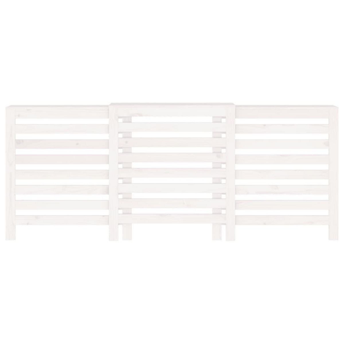 VIDAXL Cache-radiateur Blanc 210x21x85 cm Bois massif de pin