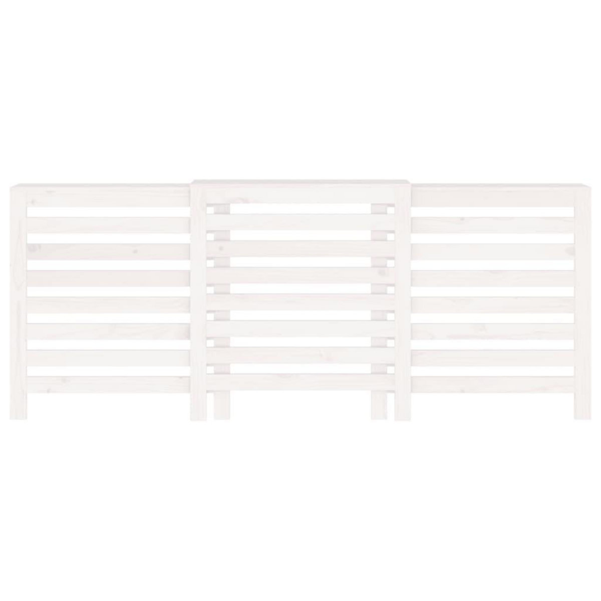 VIDAXL Cache-radiateur Blanc 210x21x85 cm Bois massif de pin