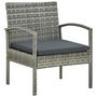 Voir la diapositive 5 : VIDAXL Salon de jardin 5 pcs avec coussins Resine tressee Gris