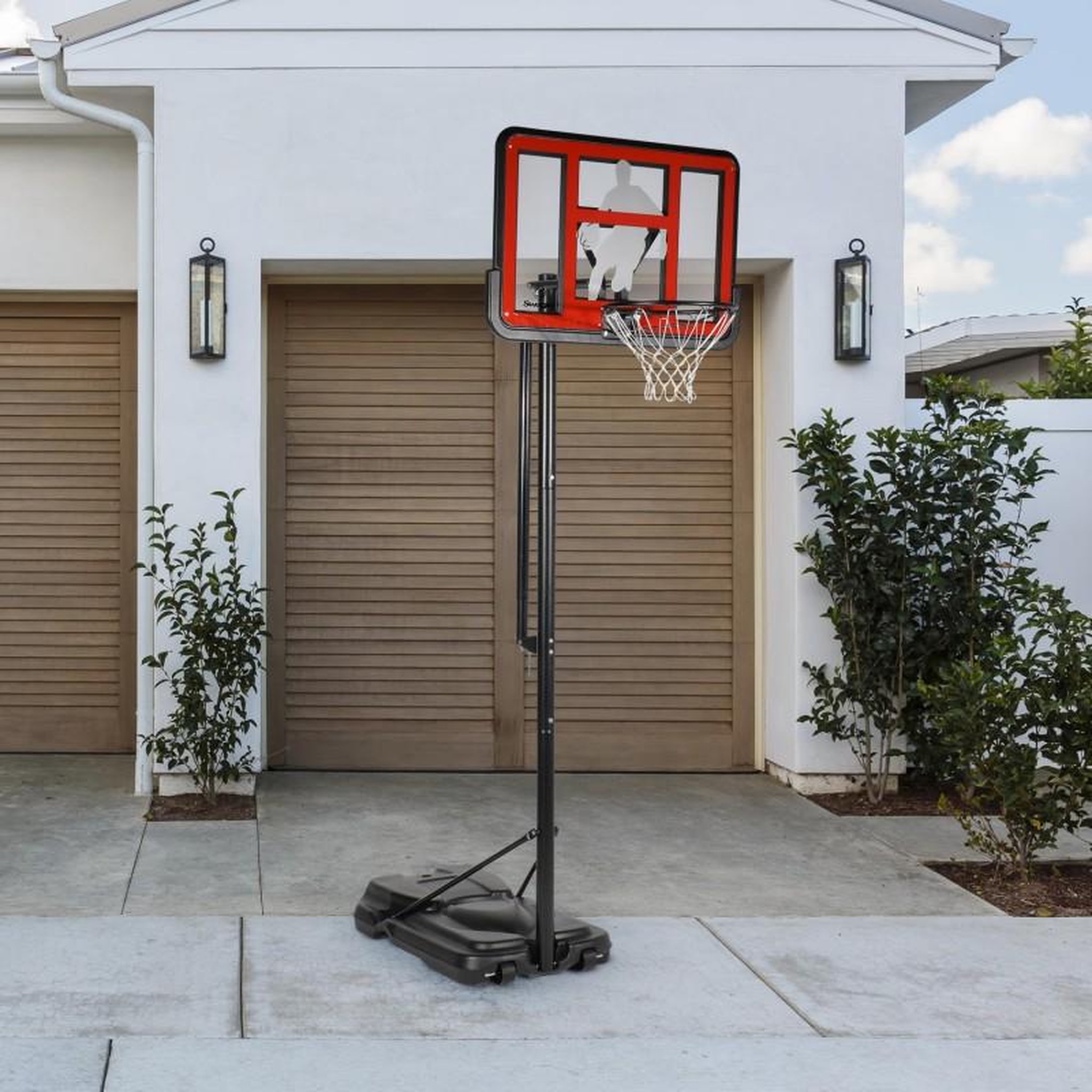 Voir la diapositive 2 : SWAGER Panier de Basketball sur Pied Mobile  King Deluxe  Hauteur Réglable de 2,30m à 3,05m