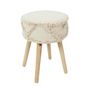 Voir la diapositive 2 : Paris Prix Tabouret Design Ethnique  Mirage  41cm Blanc