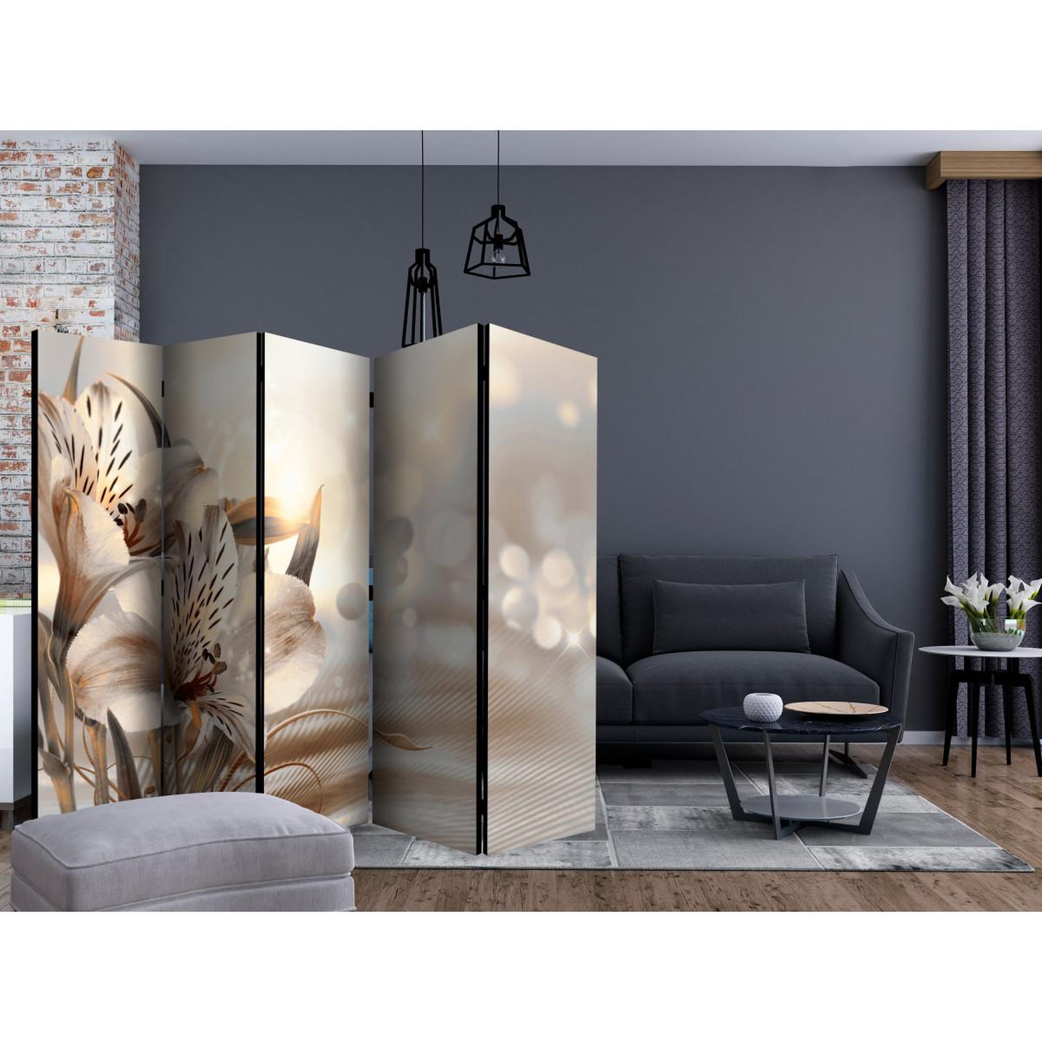 Voir la diapositive 2 : Paris Prix Paravent 5 volets  princesses of the morning  172x225cm