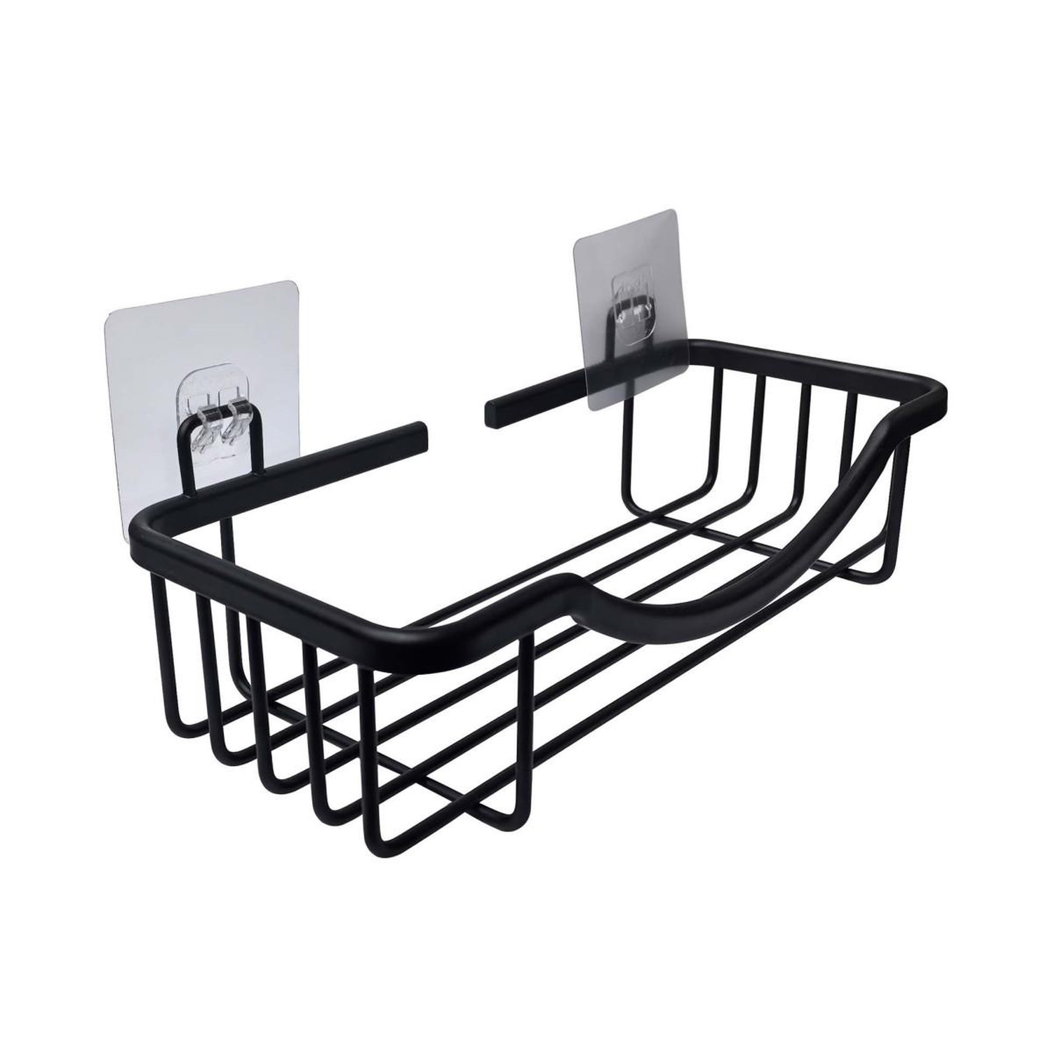 Voir la diapositive 2 : Douceur d'Intérieur Panier de douche adhésif  filaire  28cm noir