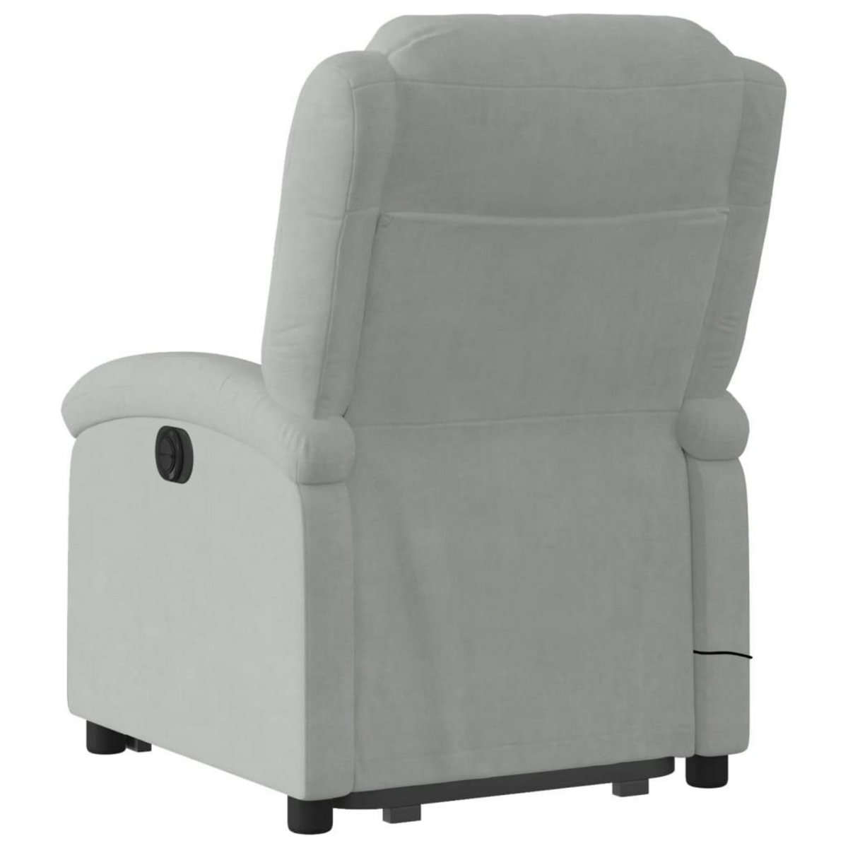 VIDAXL Fauteuil de massage inclinable Gris clair Velours