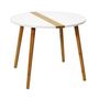 Voir la diapositive 3 : Paris Prix Lot de 2 Tables Gigognes  Relief Bicolore  60cm Blanc