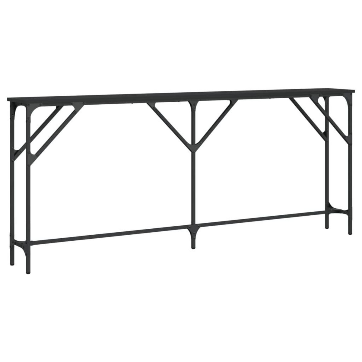 VIDAXL Table console noir 180x23x75 cm bois d'ingenierie