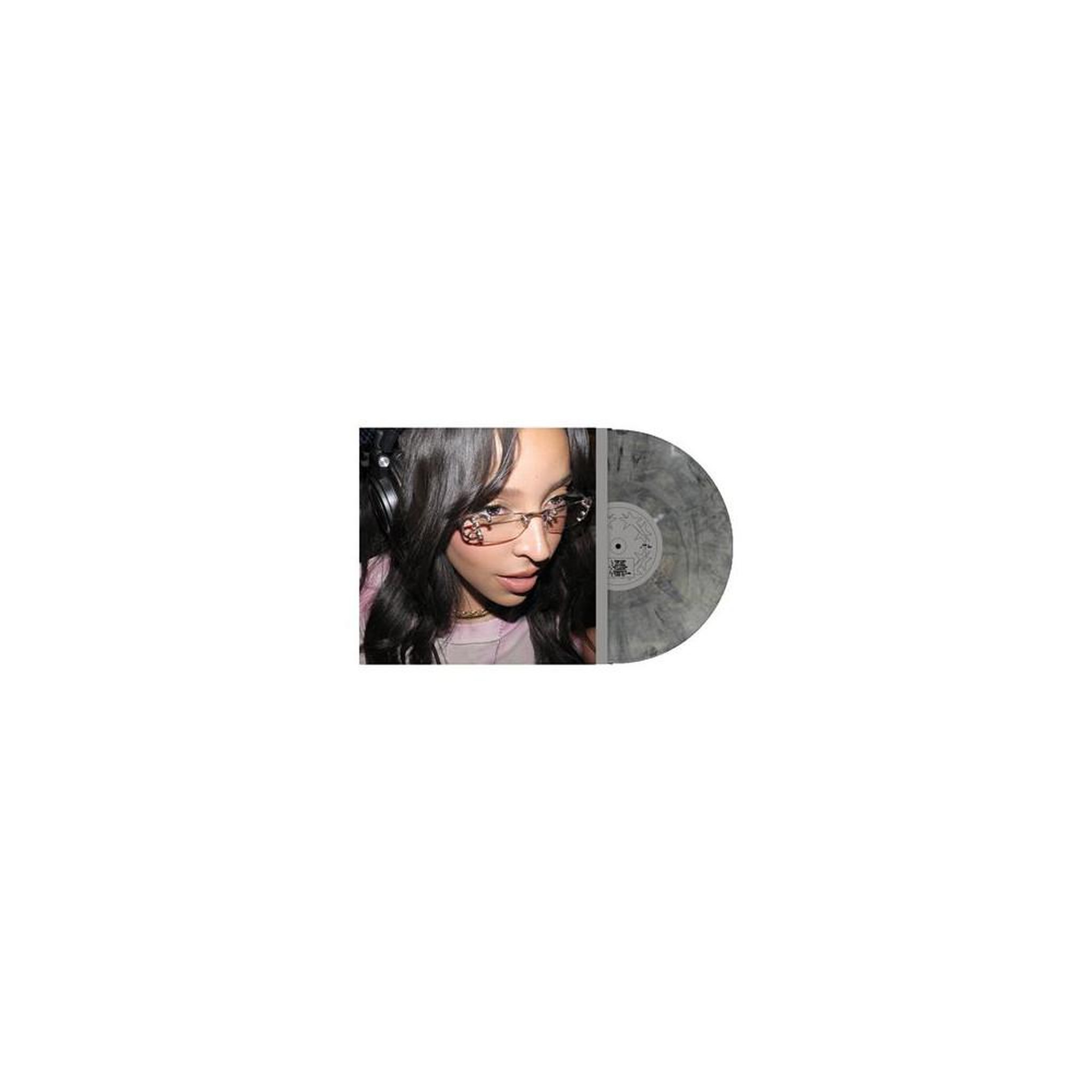 Atlantic Vinyle Popstar de Tinashe, étiquette à visuel fractionné gris avec aperçu photo