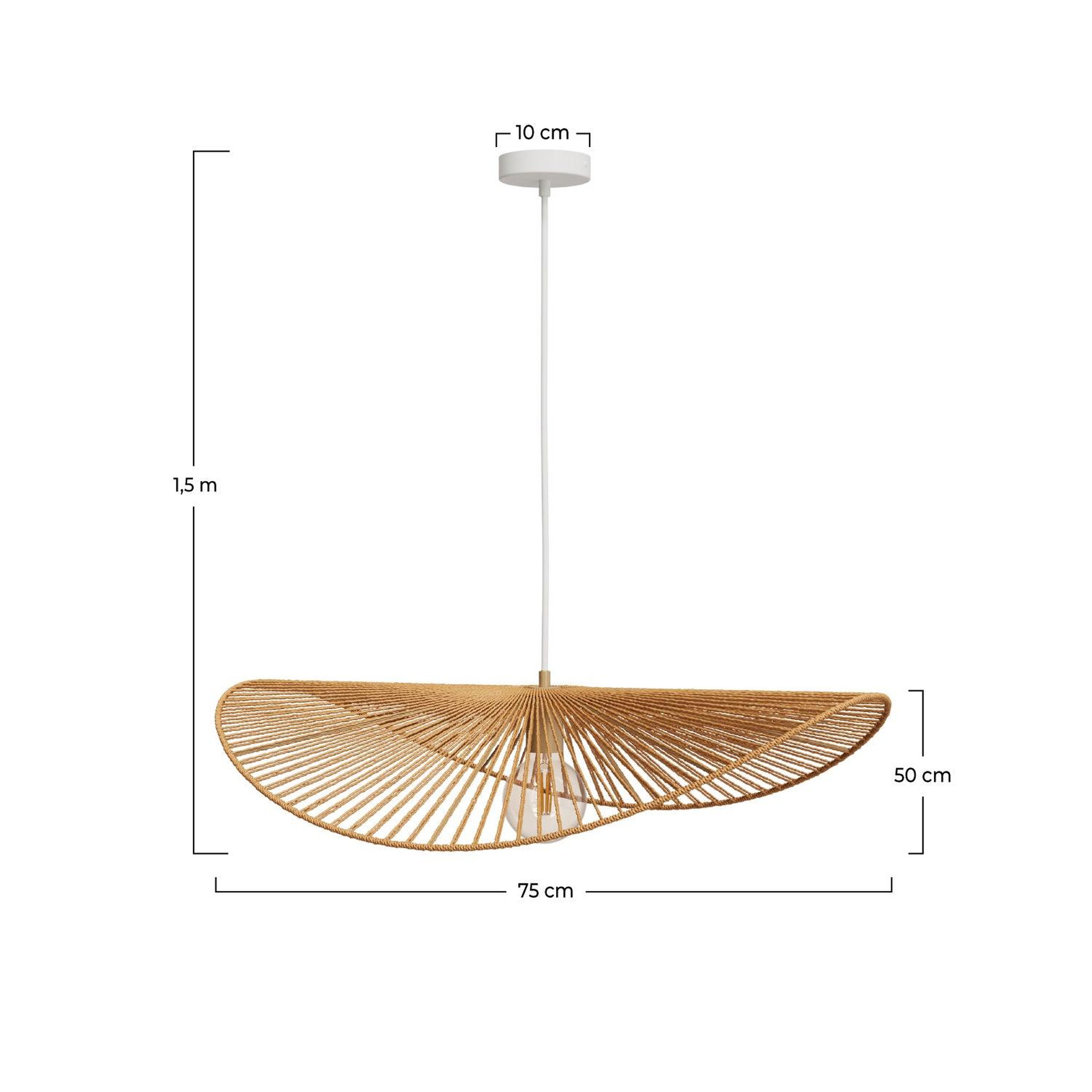Voir la diapositive 4 : MAISON PAVANE Suspension en papier de corde 75 cm-mada