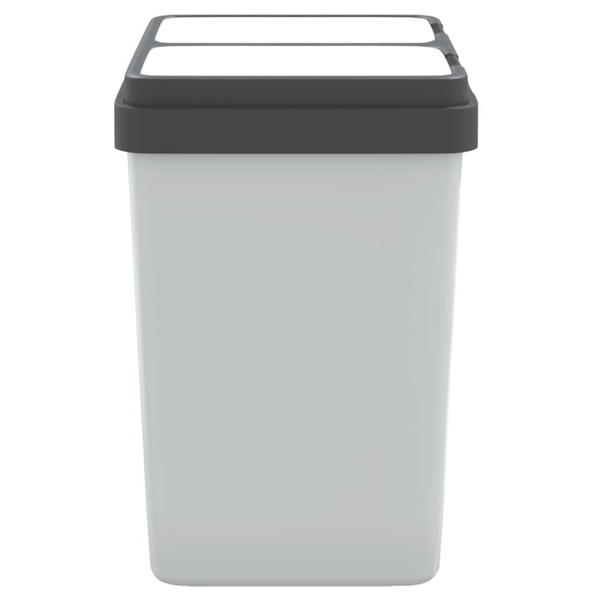 Voir la diapositive 4 : VIDAXL Poubelle double blanc 2x25 L