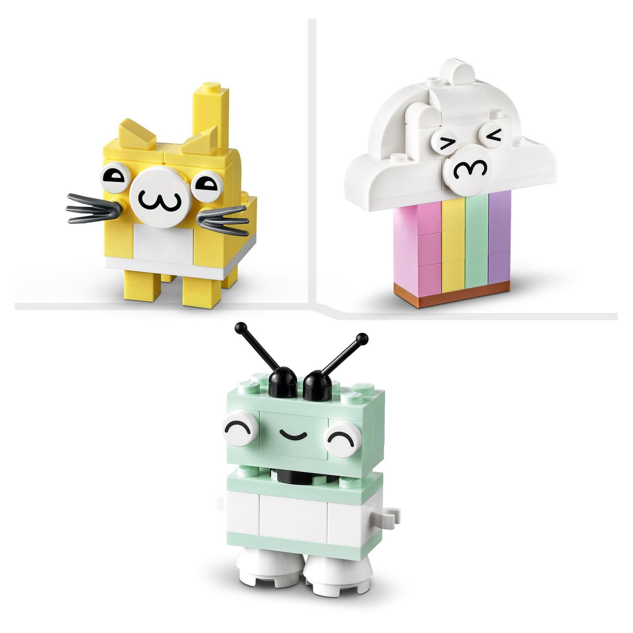 Voir la diapositive 5 : LEGO Classic 11028 - L&rsquo;amusement créatif pastel,  Jouets Briques pour Filles et Garçons Dès 5 Ans : Crème Glacée, Dinosaure, Chat et Plus