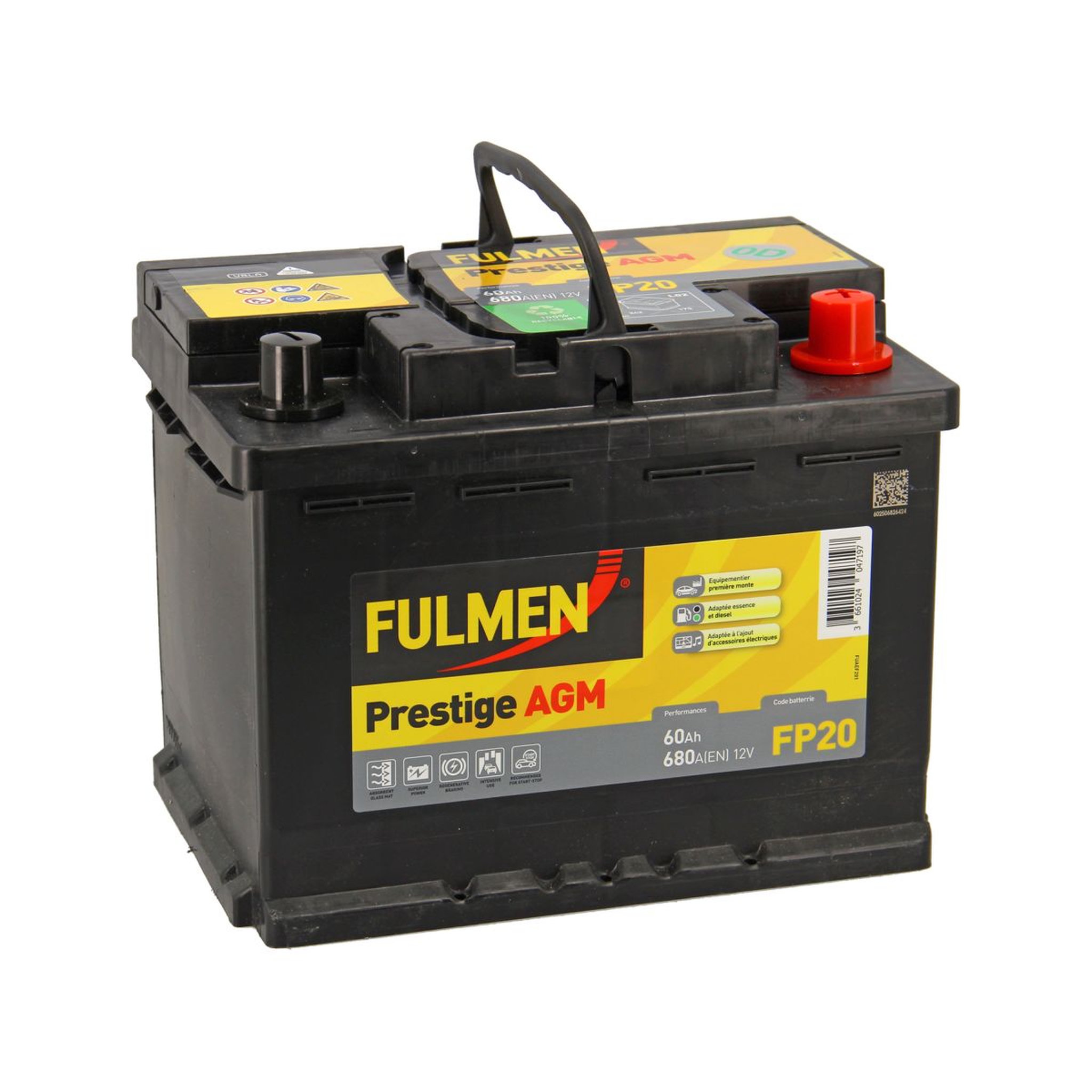 Voir la diapositive 2 : Fulmen Batterie Fulmen pour voiture 680A AGM L2