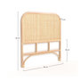 Voir la diapositive 4 : Rendez vous déco Tête de lit 90 cm en rotin naturel-Grace