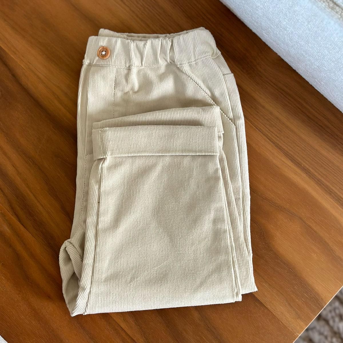 Petit Béguin Pantalon enfant en velours côtelé Gribouille