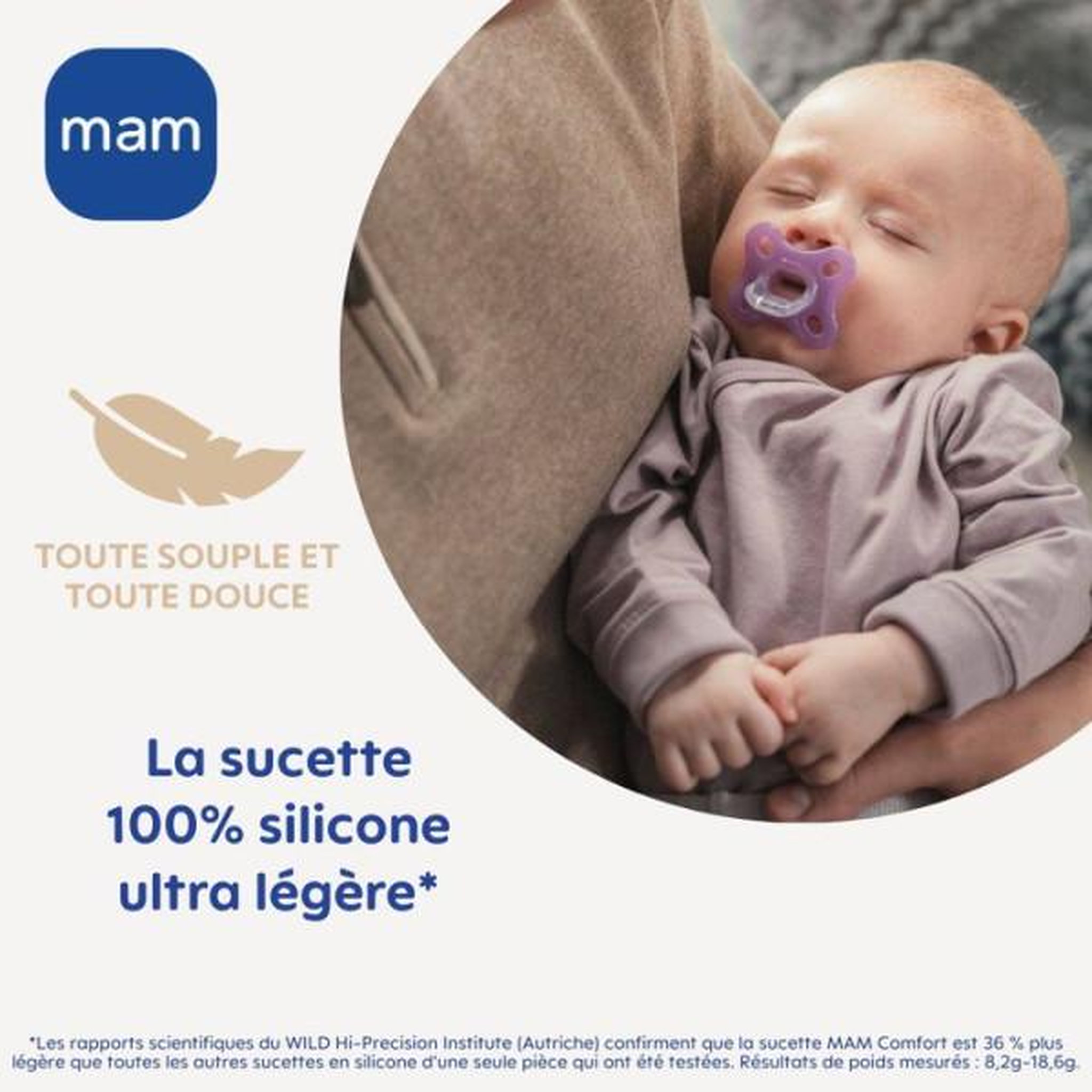 Voir la diapositive 4 : MAM Sucette - MAM - Comfort - Silicone - 2-12 mois - Boîte stérilisation x2