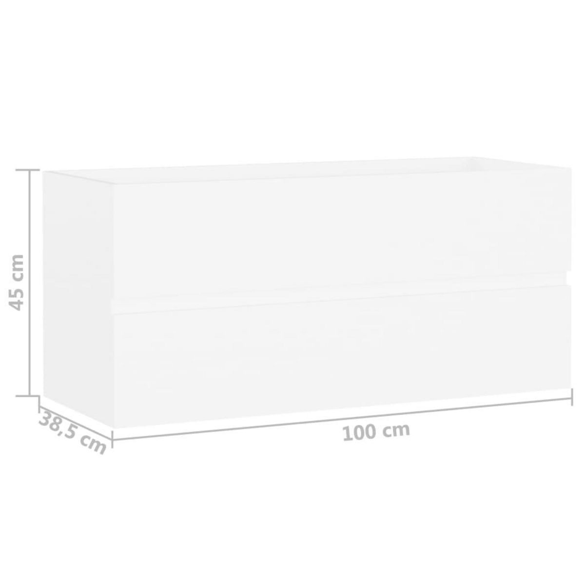 VIDAXL Armoire d'evier avec lavabo integre blanc bois d'ingenierie