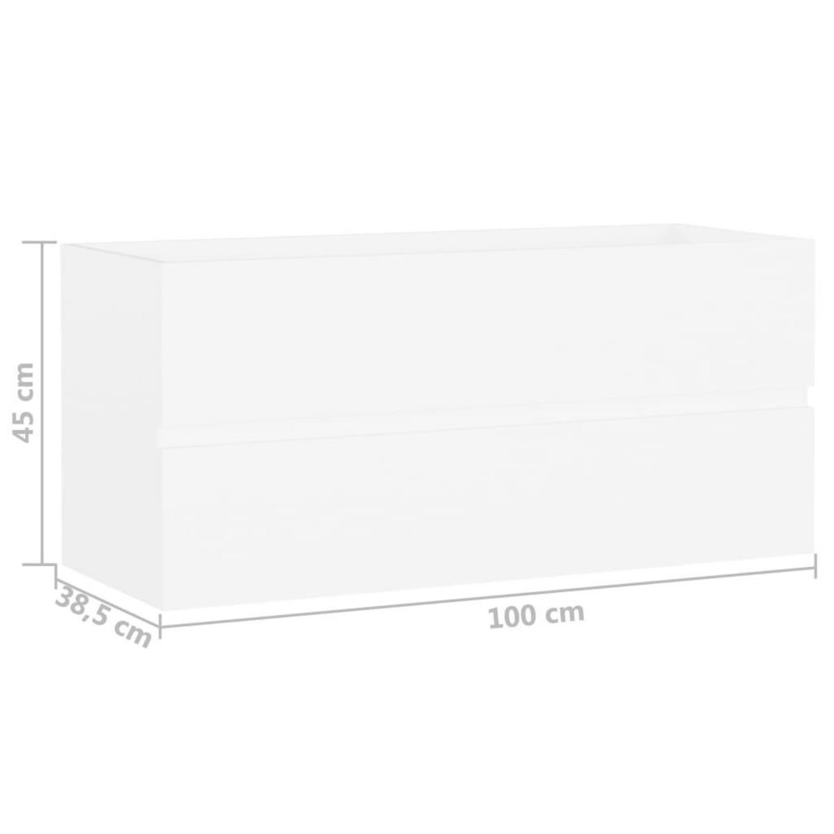 VIDAXL Armoire d'evier avec lavabo integre blanc bois d'ingenierie