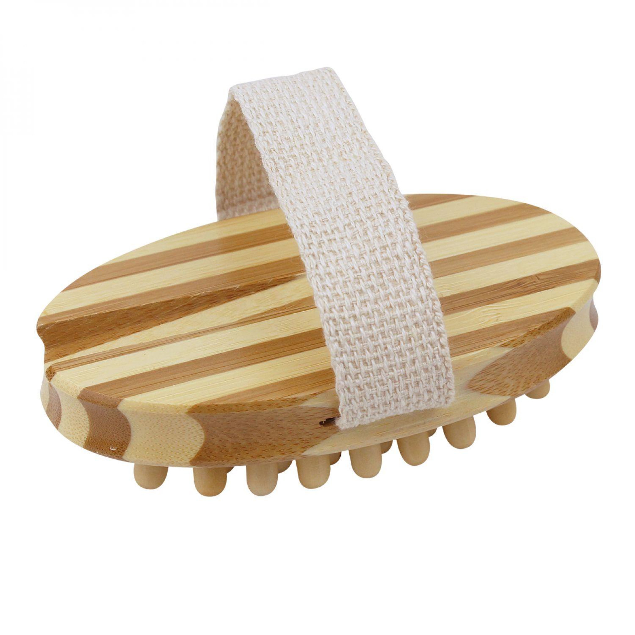 Voir la diapositive 5 : VIVEZEN Brosse de massage et de drainage, anti-cellulite en bambou 42 cm avec manche amovible et poignée de maintien