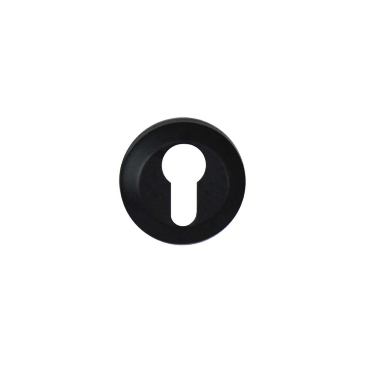 ESPACE-BRICOLAGE Rosaces rondes à cylindre - aluminium anodisé noir x2