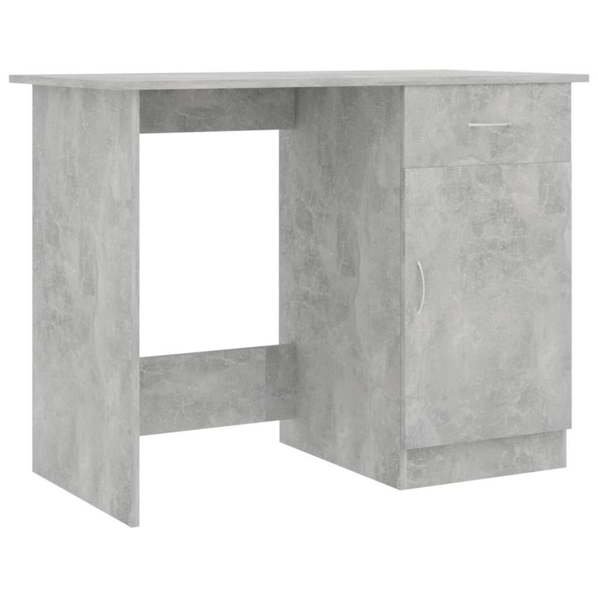 VIDAXL Bureau Gris beton 100x50x76 cm Bois d'ingenierie