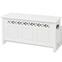 Voir la diapositive 1 : VIDAXL Banc de rangement en style baroque PFDM blanc