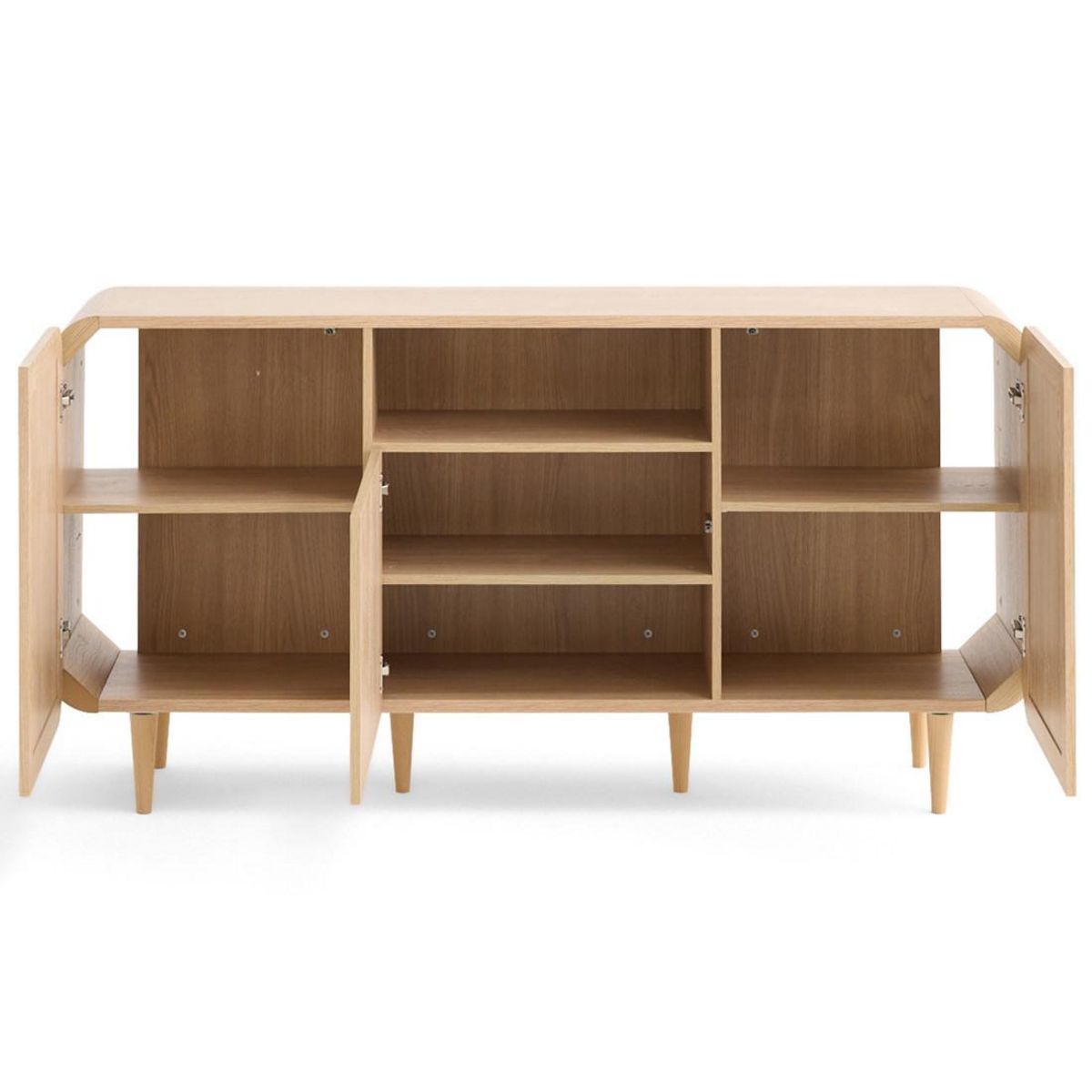 BEST MOBILIER Mathilde - buffet bas - bois et cannage - 170 cm