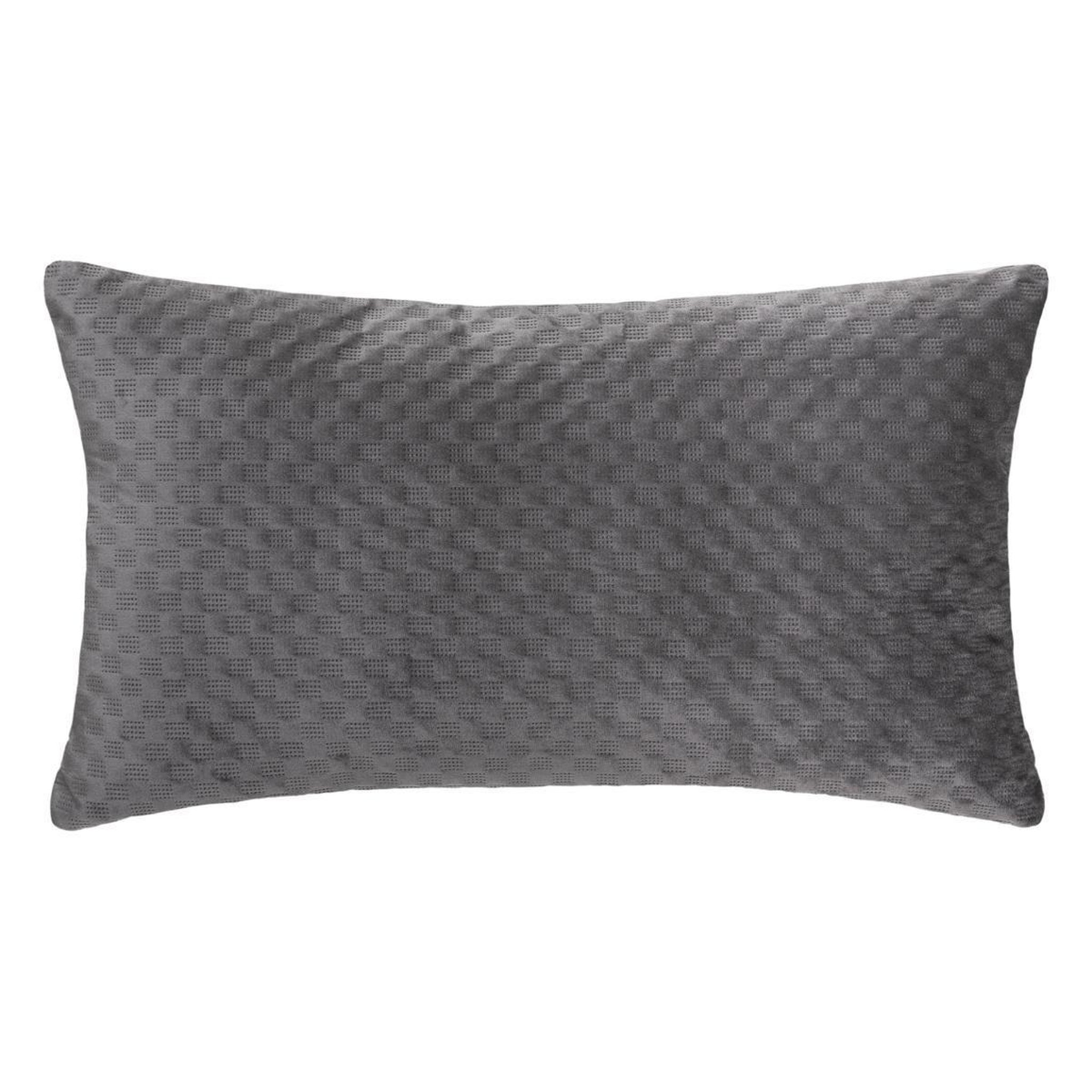 Voir la diapositive 1 : ATMOSPHERA Coussin déco en velours  dolce  38x58cm gris