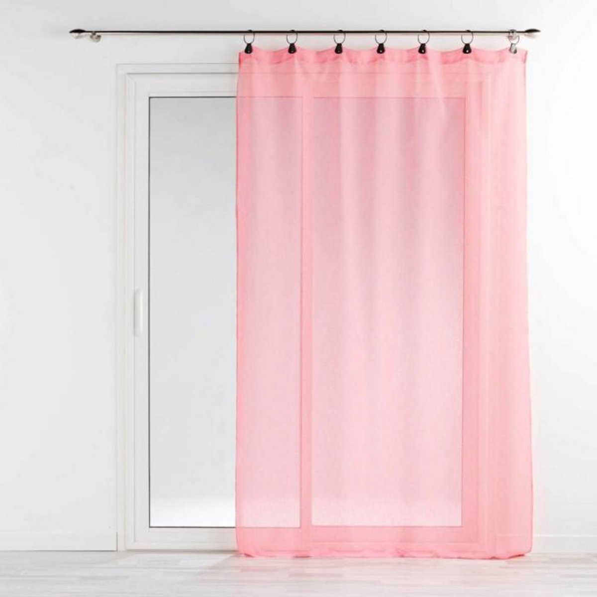 Paris Prix Rideau Voilage à Anneaux  Linka  140x240cm Corail