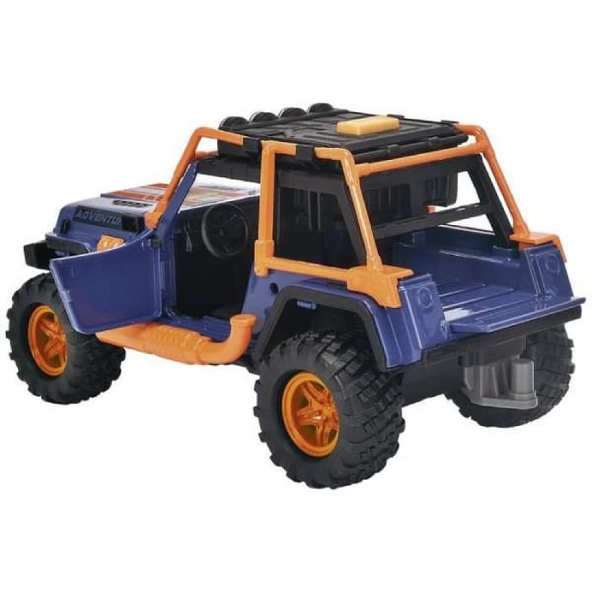 Voir la diapositive 3 : SIMBA.DICKIE.GROUP Commandant de dinosaures - dickie - 1 jeep wrangler avec remorque + 1 figurine articulée + 2 dinosaures