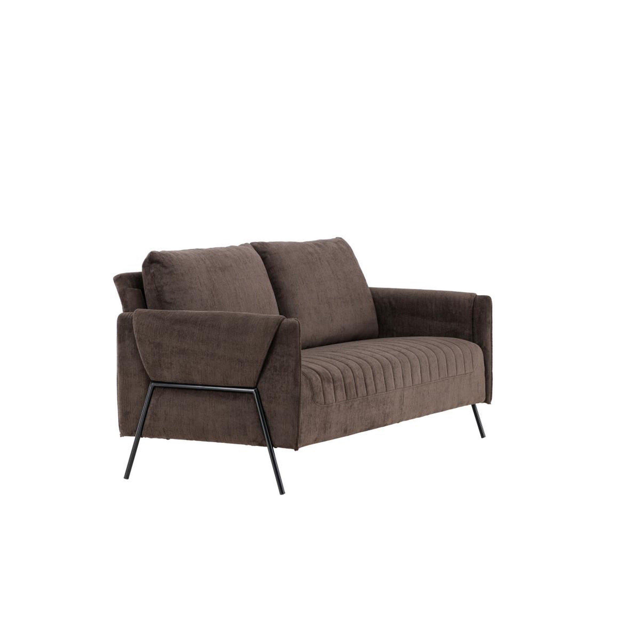 Voir la diapositive 3 : Paris Prix Canapé 2 places design  indigo  165cm brun
