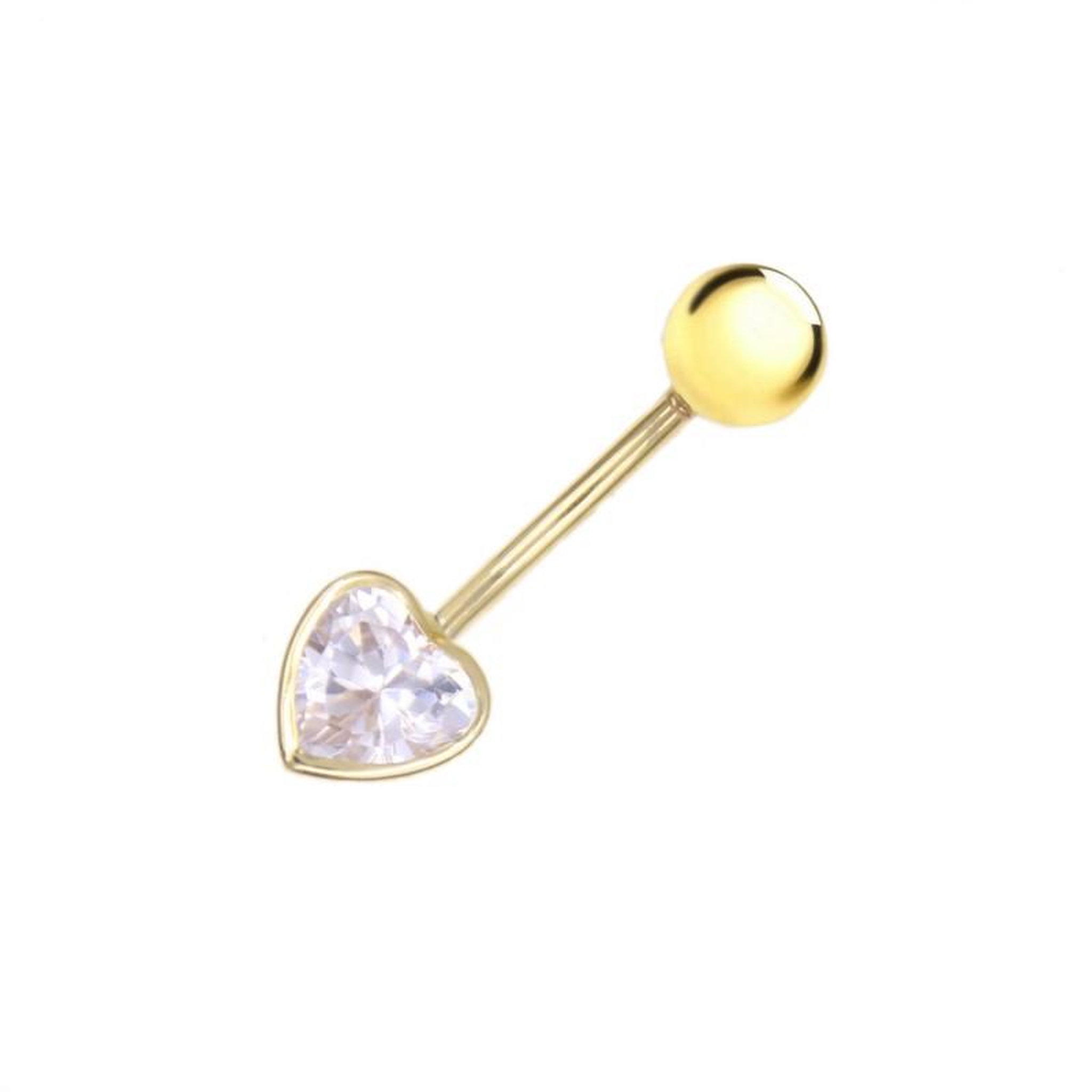 L'ATELIER D'AZUR Piercing Or Jaune et Zirconium - Nombril