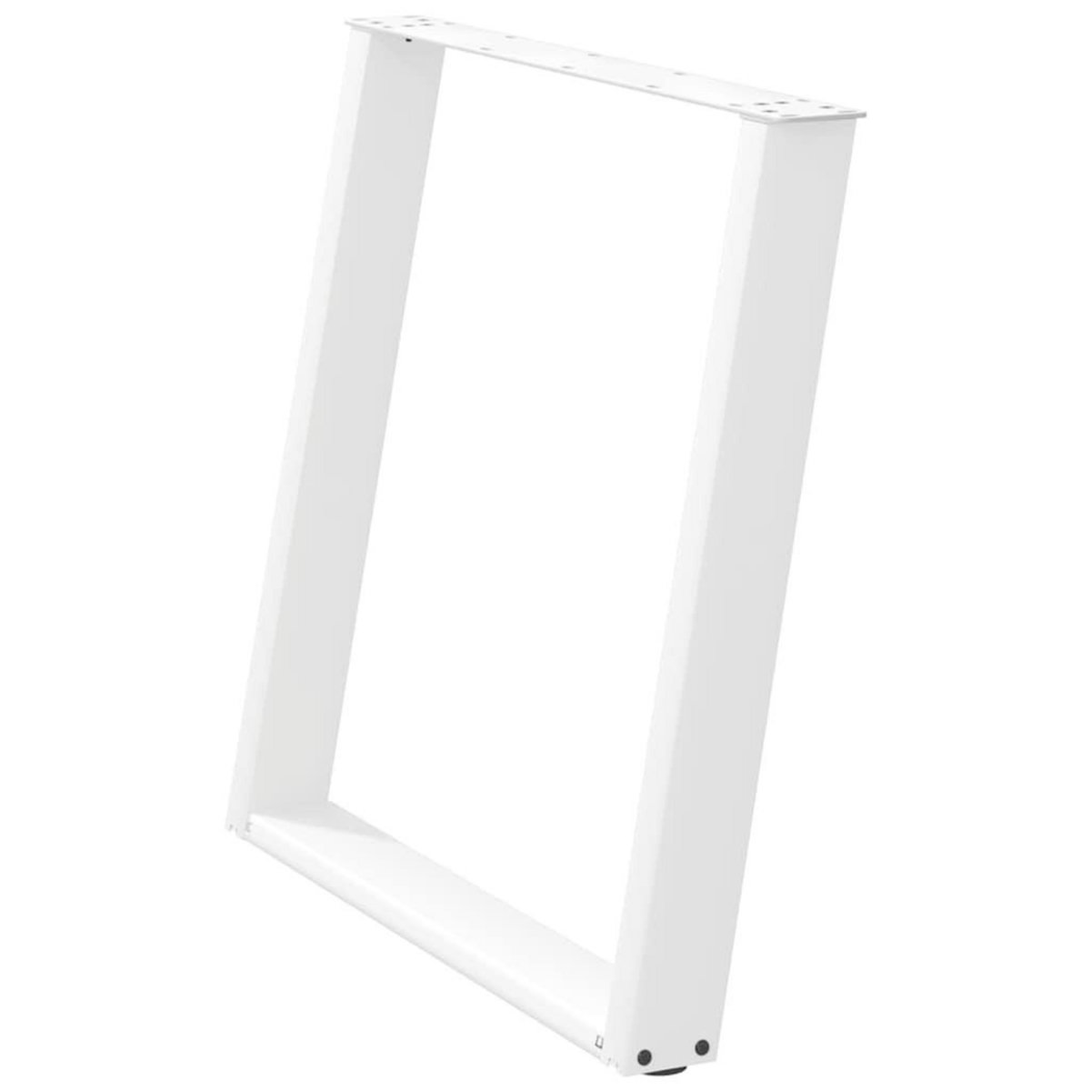 VIDAXL Pieds de table a manger forme de U 2 pcs blanc 80x(72-73) cm