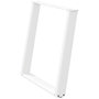Voir la diapositive 4 : VIDAXL Pieds de table a manger forme de U 2 pcs blanc 80x(72-73) cm