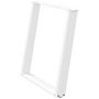 Voir la diapositive 4 : VIDAXL Pieds de table a manger forme de U 2 pcs blanc 80x(72-73) cm