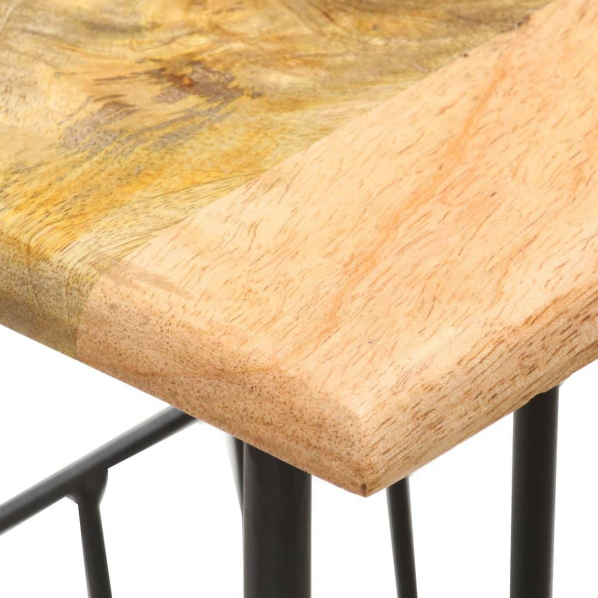 VIDAXL Porte-revues 40x30x50 cm Bois de manguier solide et acier