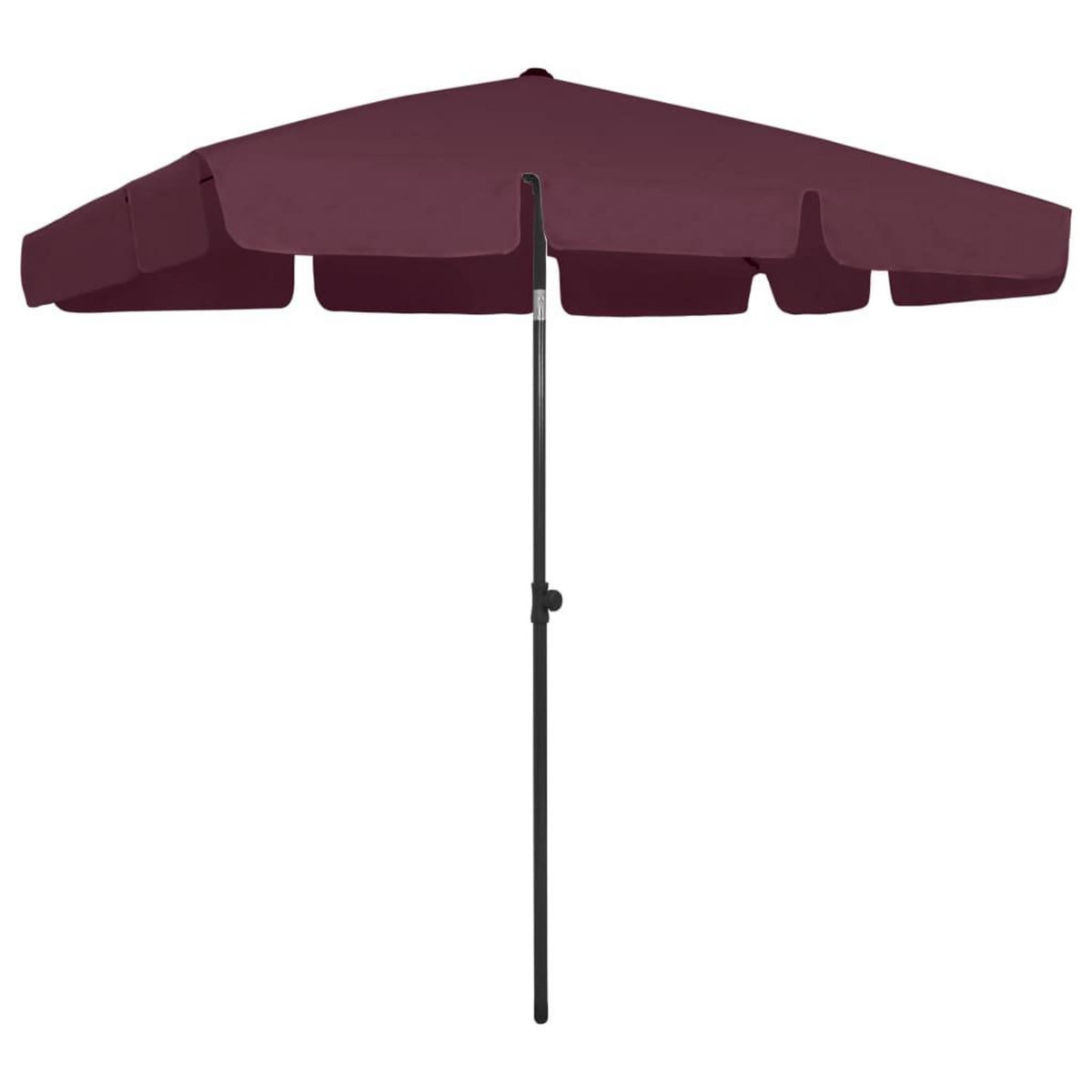 VIDAXL Parasol de plage rouge bordeaux 200x125 cm