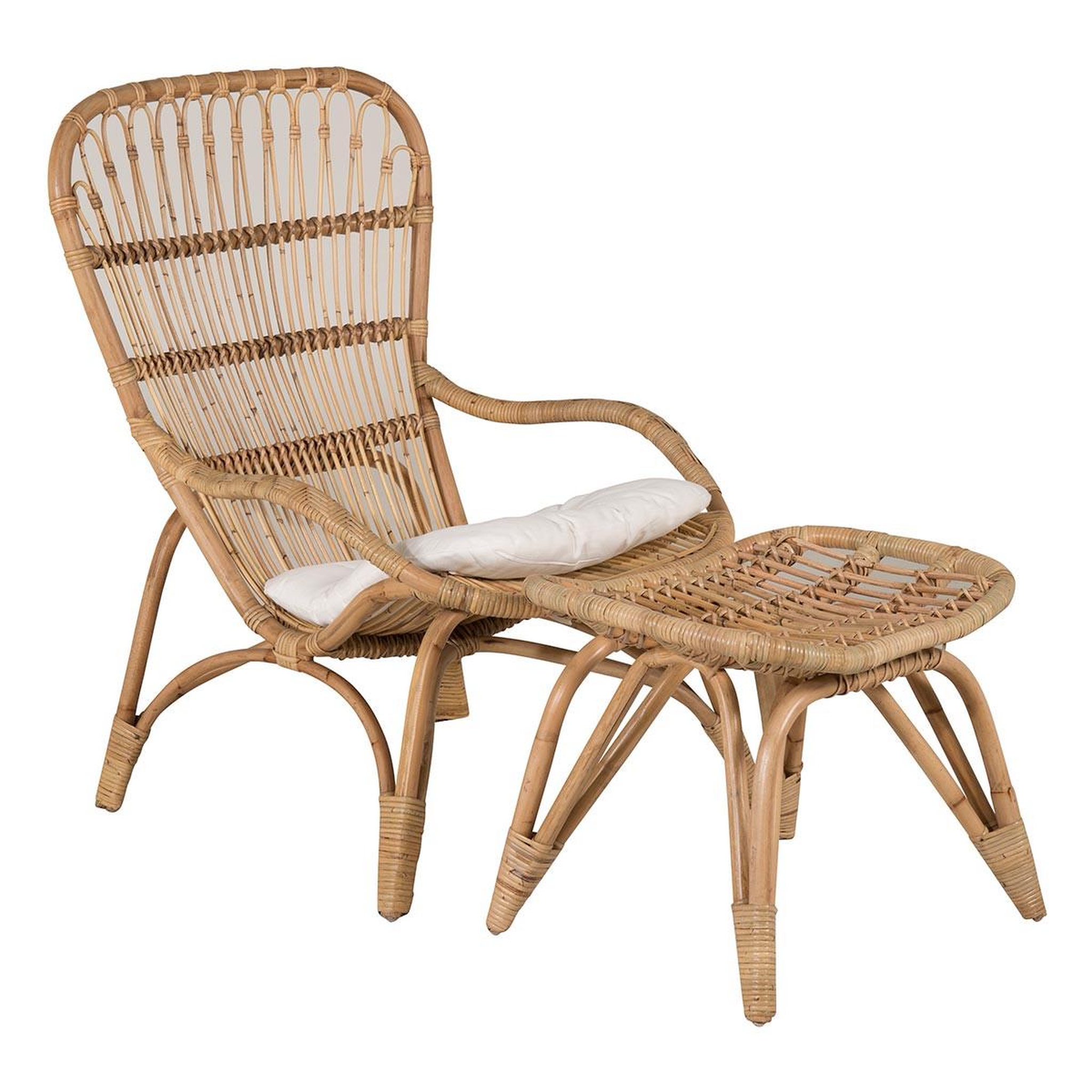 Voir la diapositive 1 : Paris Prix Fauteuil de jardin & repose-pieds  ella  131cm naturel