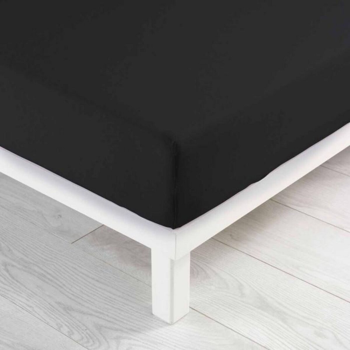 Paris Prix Drap Housse  Jersy  160x200cm Charbon