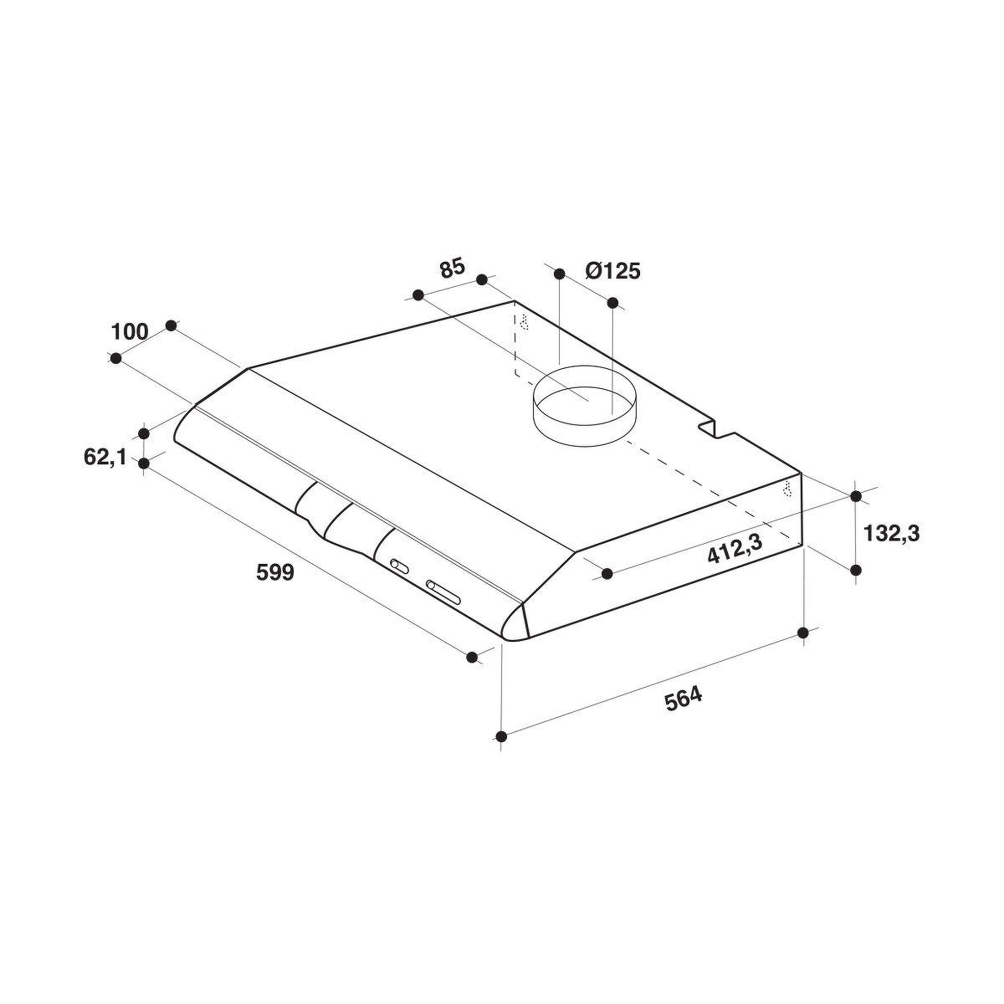 Voir la diapositive 5 : Whirlpool Hotte casquette wcn65flk
