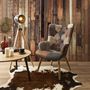 Voir la diapositive 2 : The Home Deco Factory Fauteuil de salon scandi en patchwork Helsinki