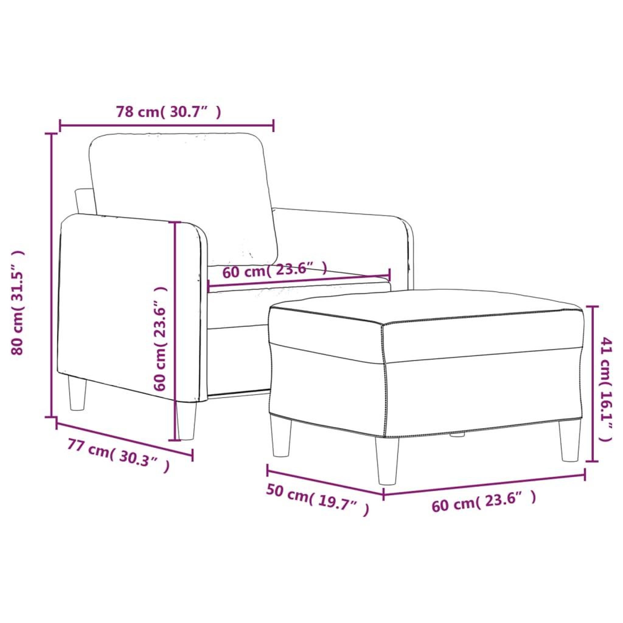 Voir la diapositive 6 : VIDAXL Fauteuil avec repose-pied Vert fonce 60 cm Velours