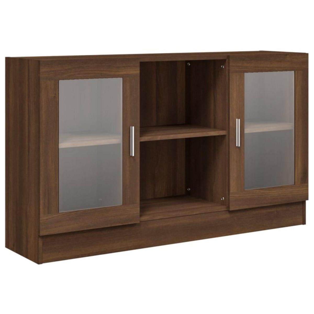VIDAXL Armoire a vitrine Chene marron 120x30,5x70 cm Bois d'ingenierie