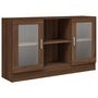 Voir la diapositive 2 : VIDAXL Armoire a vitrine Chene marron 120x30,5x70 cm Bois d'ingenierie