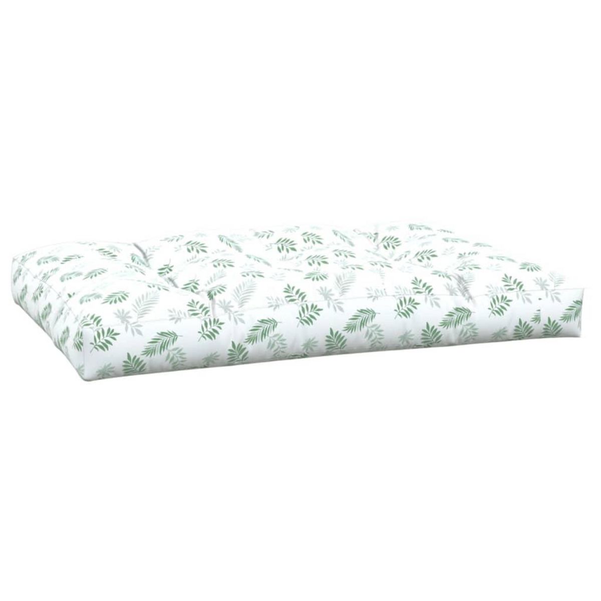 VIDAXL Coussin de palette a motif de feuilles 120x80x12 cm Tissu