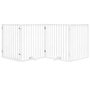 Voir la diapositive 3 : VIDAXL Barriere pour chiens et porte 4 panneaux blanc bois de peuplier