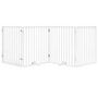 Voir la diapositive 3 : VIDAXL Barriere pour chiens et porte 4 panneaux blanc bois de peuplier